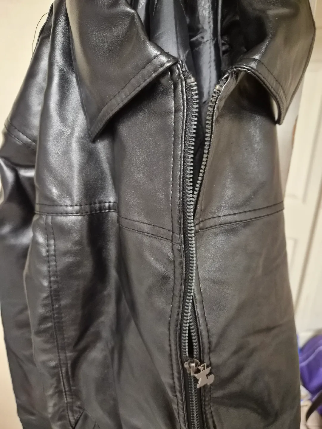 New GA Milano Black Leather Jacket Medium size image indicator(7)