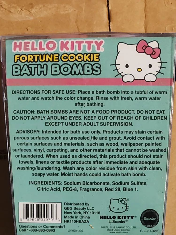 Hello Kitty Fortune Cookie Bath Bombs image indicator(2)