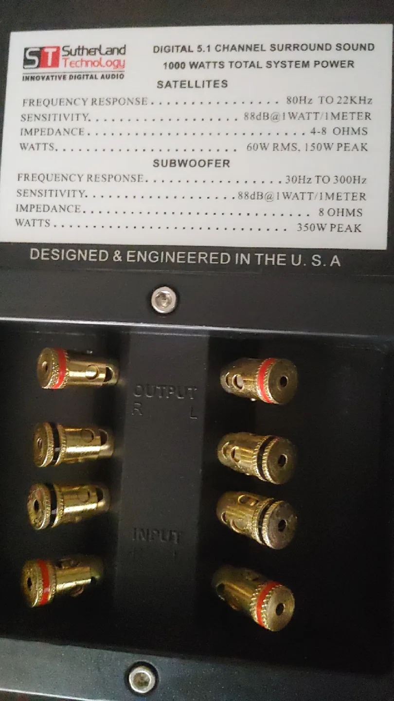 Speaker Surround Sound System w/ FREE items image indicator(3)