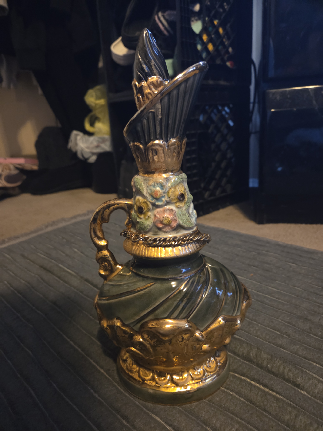 Vintage Decorative Floral Pitcher
