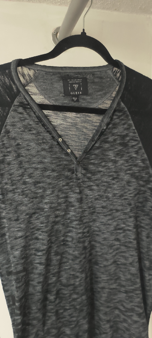 Guess Men's Long Sleeve Henley - Size Large - photo 2