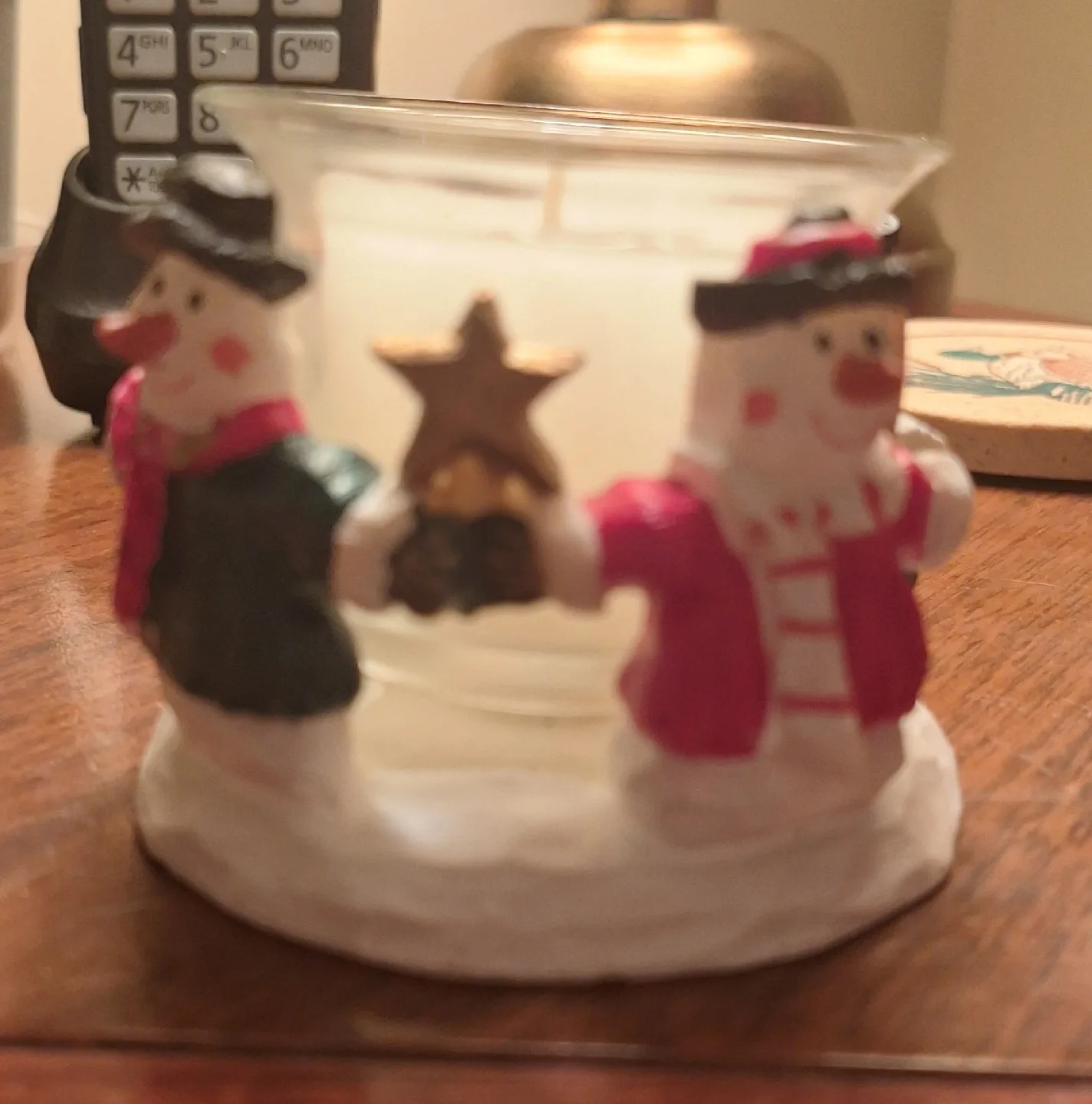 New Snowman Tea Light Candle Holder image indicator(4)