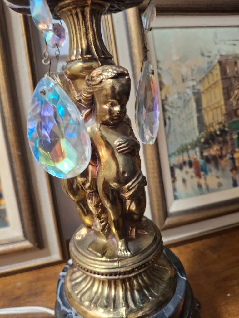 Very Rare Antique -Vintage Lotus Flower Lamp image indicator(3)