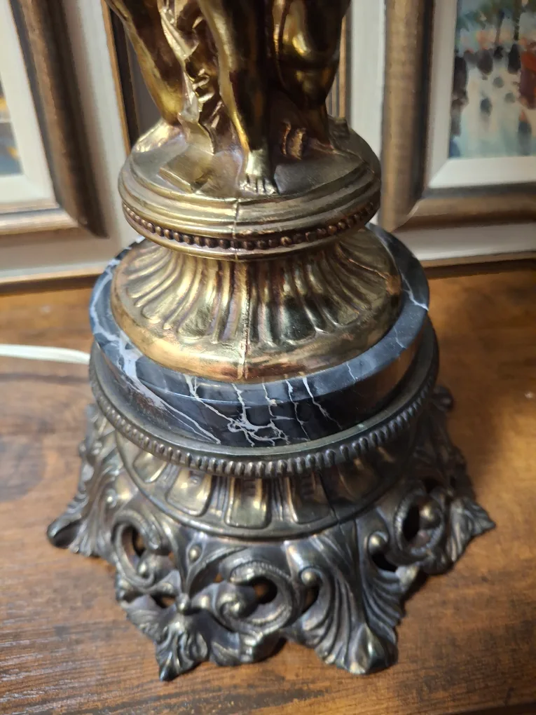 Very Rare Antique -Vintage Lotus Flower Lamp image indicator(4)