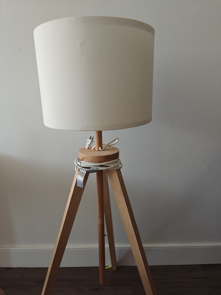 IKEA Tripod Floor Lamp with White Shade