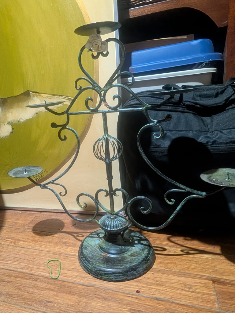 Vintage Metal Candle Holder