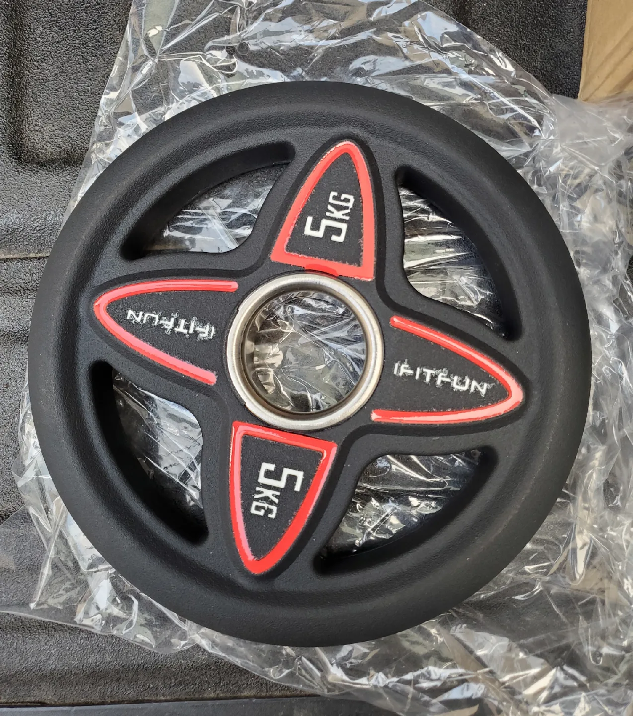 Rubber Coated 2" Olympic Weights (5kg x 4)(20kg/44lbs)($70 Firm) image indicator(2)