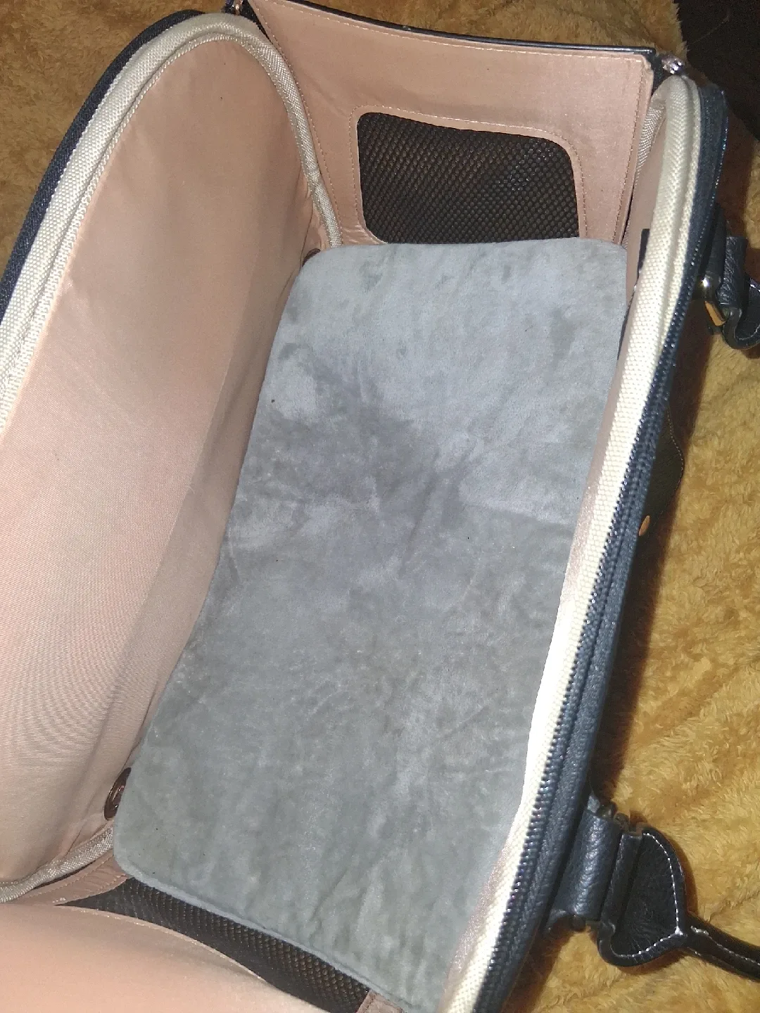 Black leather  Small Dog Carrier Bag image indicator(2)