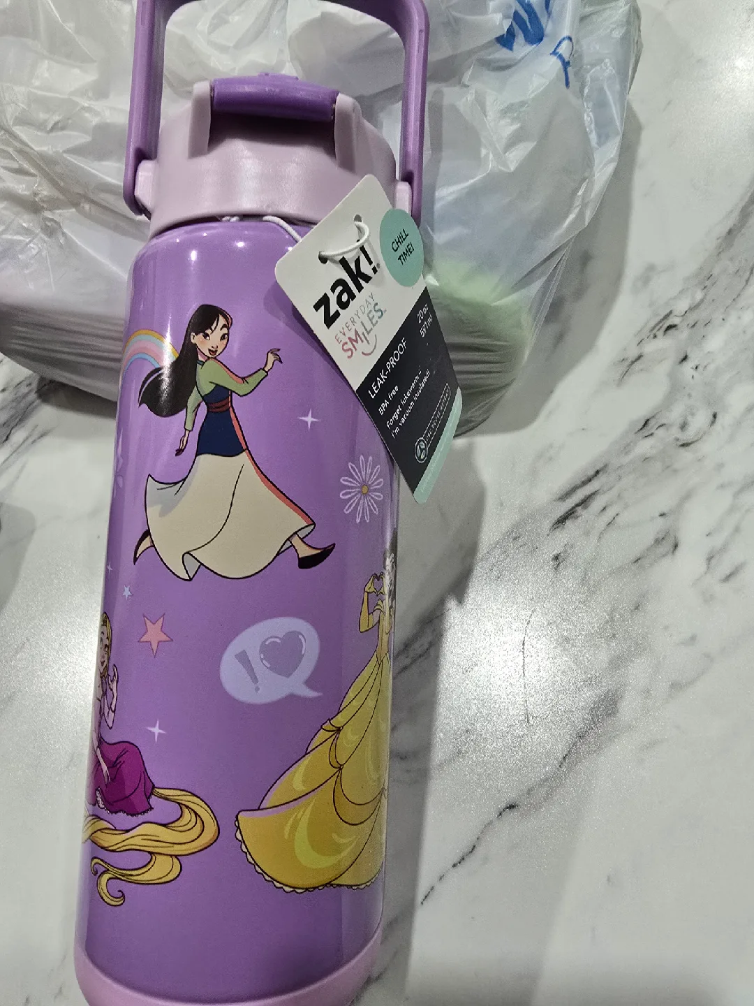 Zak! Everyday Smiles Disney Princess Water Bottle - NEW image indicator(2)