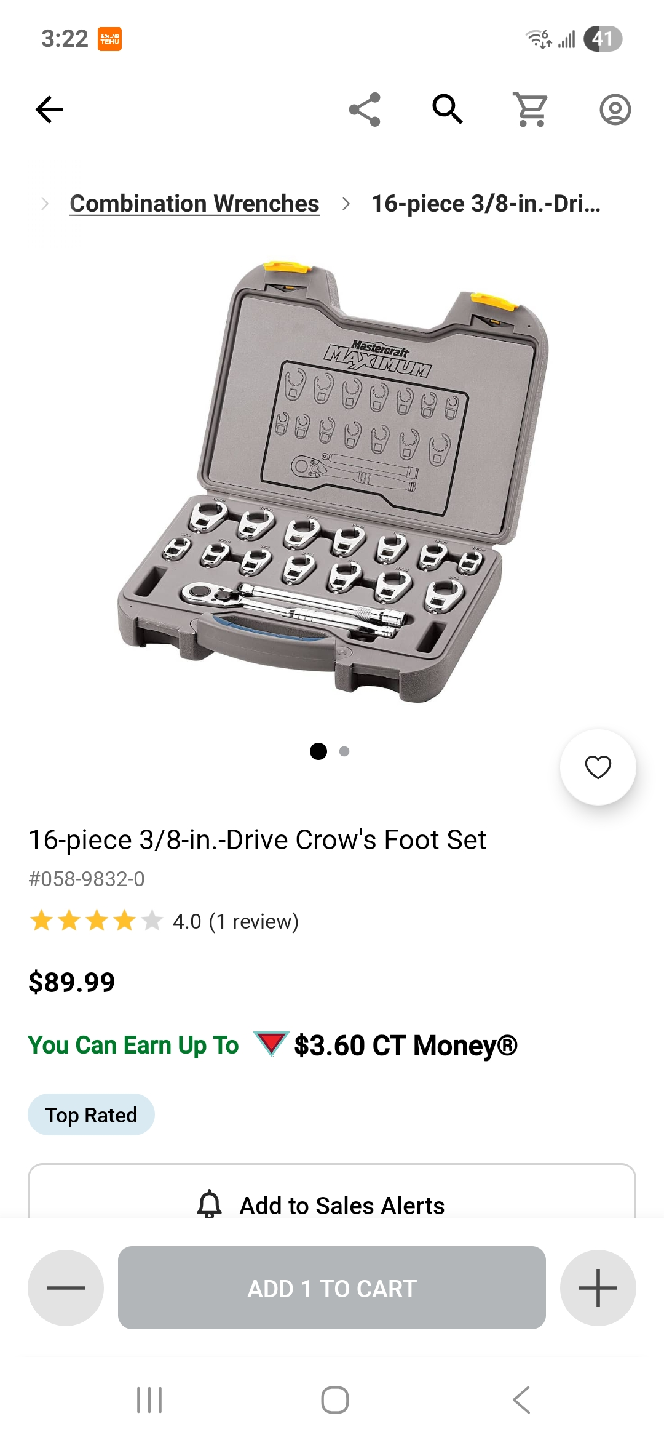 Mastercraft Maximum 16-Piece Crow's Foot Set