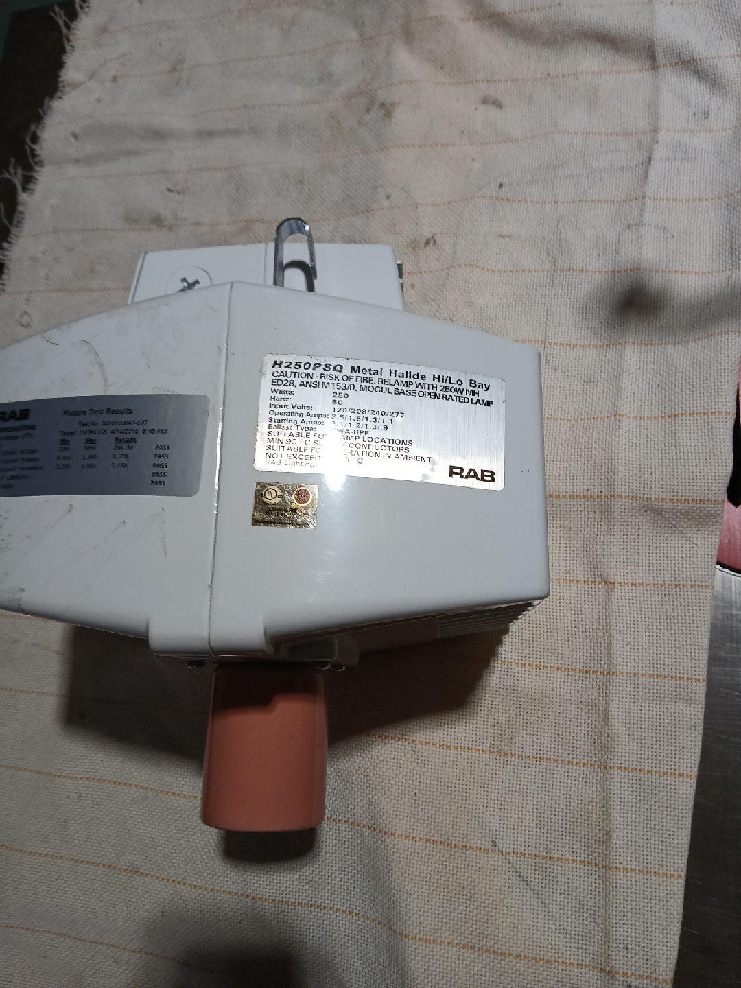 RAB H250PSO Metal Halide Hi/Lo Bay Light