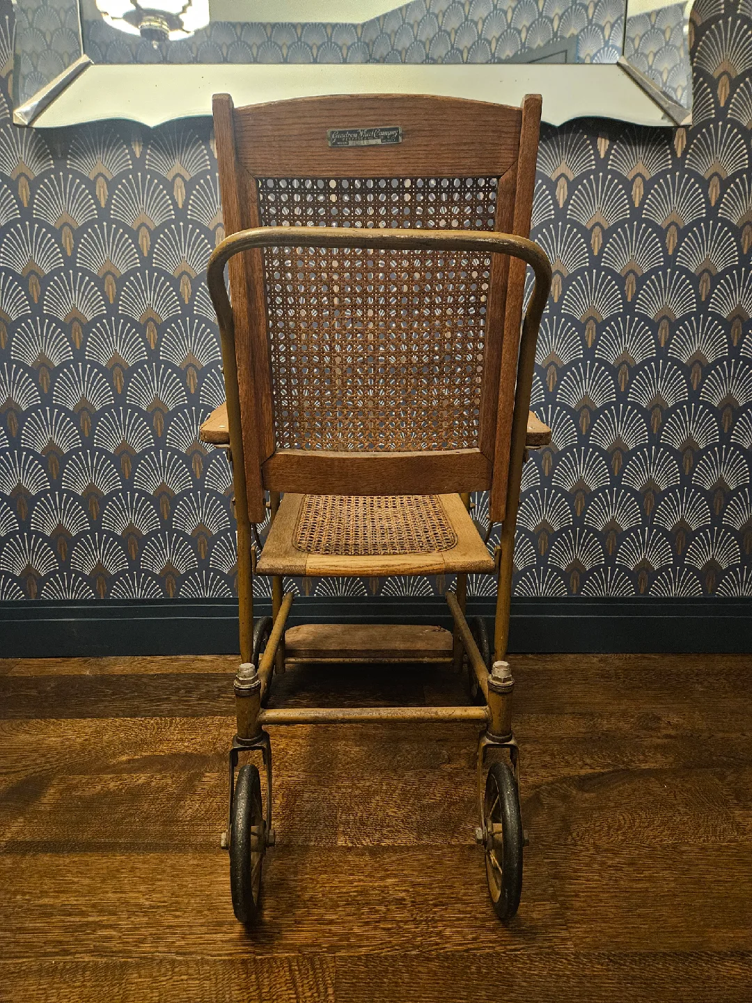 Vintage Wicker and Wood Wheelchair image indicator(8)