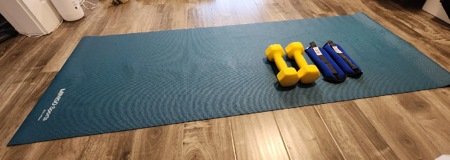 Yoga Mat, ankle Weights 1.1lb & 8lb Dumbbells - photo 5