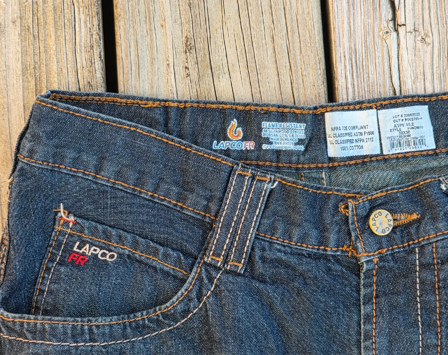 Lapco Men's FR Modern Denim Jeans  32 X 30 image indicator(3)