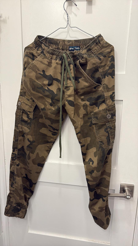 Blue Path Camo Cargo Pants