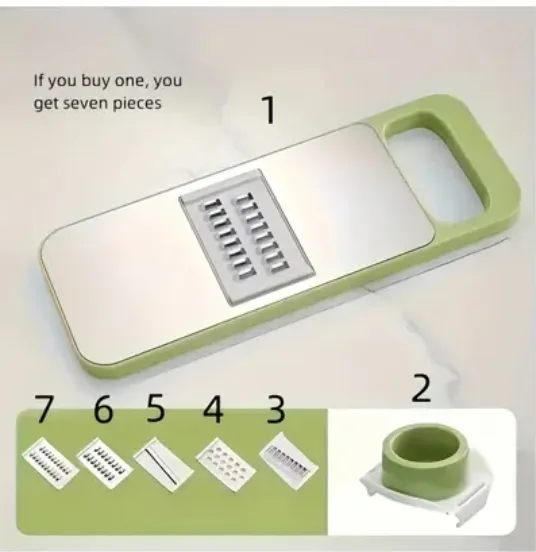 Green Vegetable Slicer - 7 Piece Set image indicator(4)