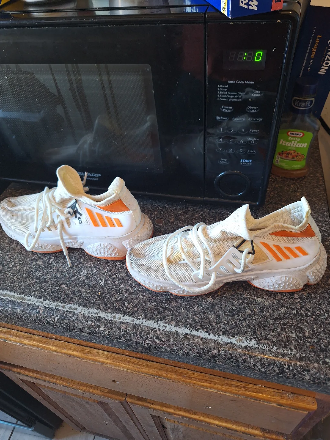 White & Orange Sneakers thumbnail