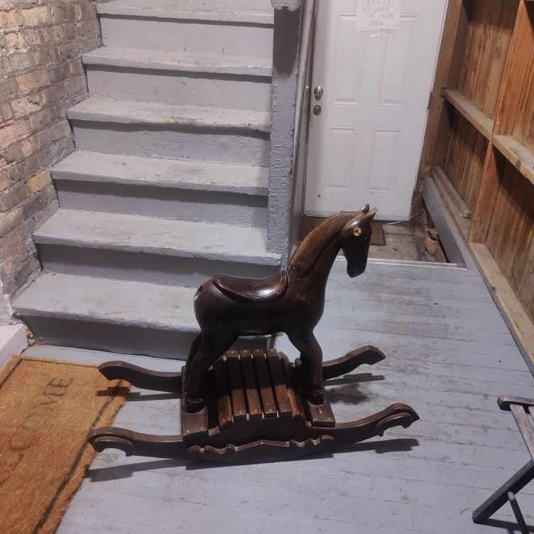 Vintage Wooden Rocking Horse - photo 2