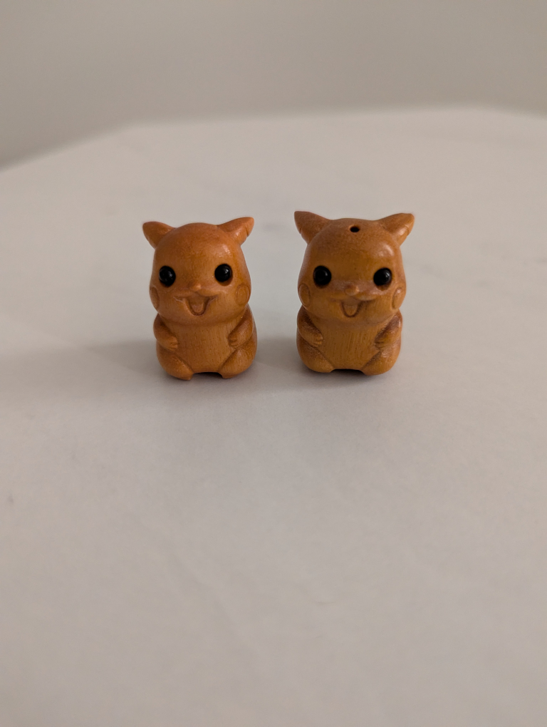 Pikachu wooden figurine charm