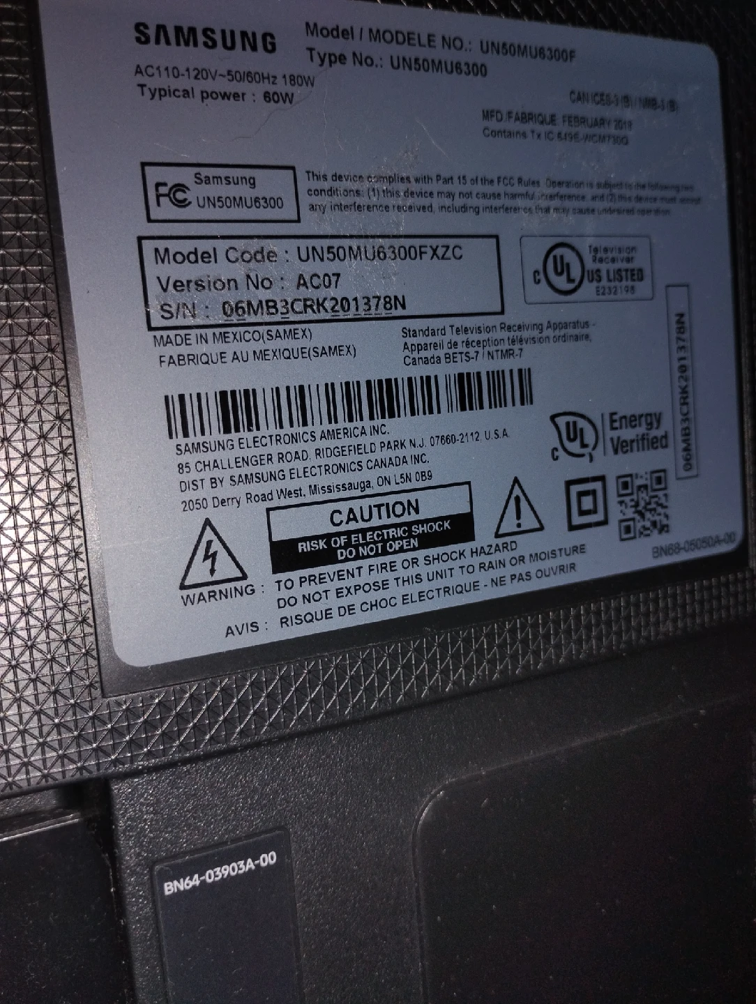50 inch Samsung 4k smart tv - photo 2