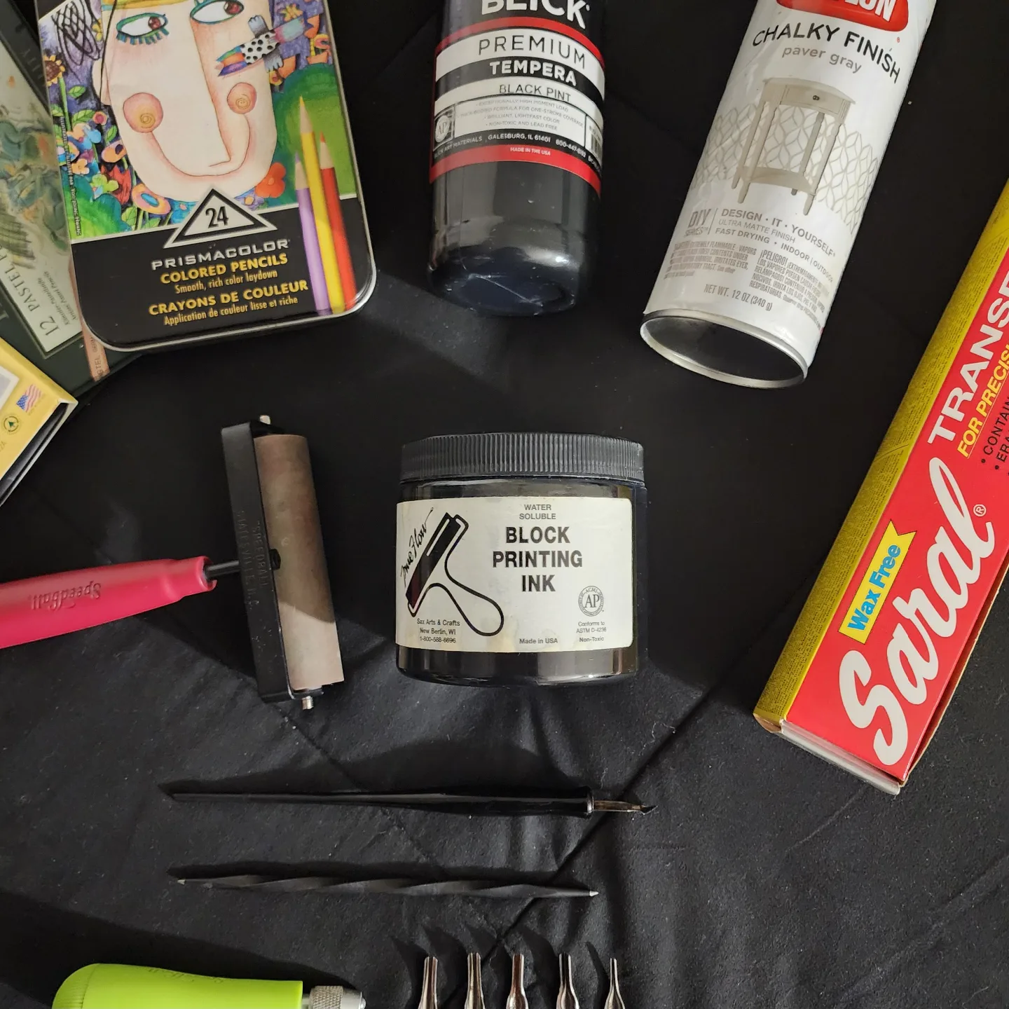 Art Supplies: Ink, Paint, Pencils, Transfer Paper image indicator(4)