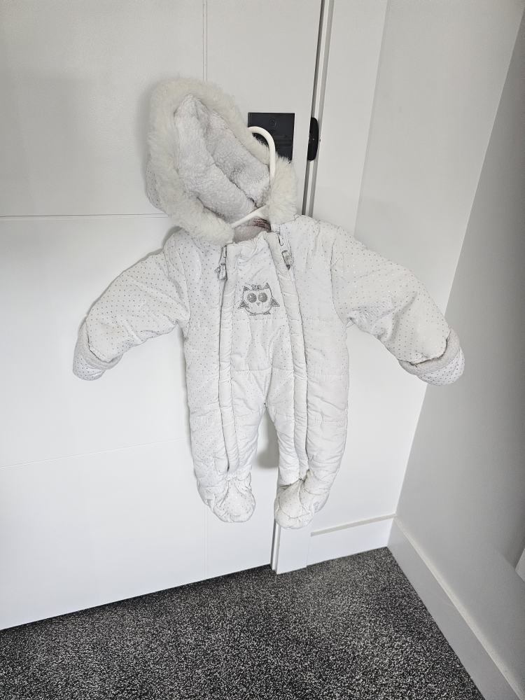 Baby Gap Snowsuit, Pink, Size 3-6 Months