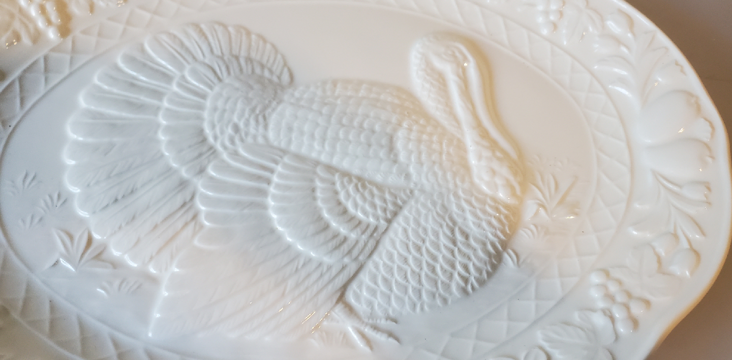 Turkey Platter, 19 inches, White - photo 3