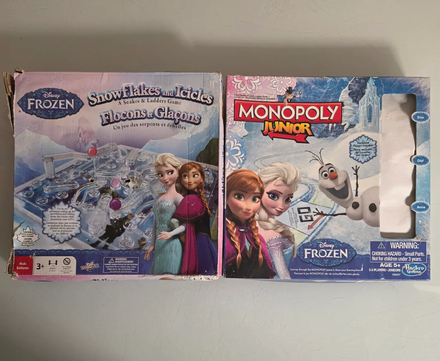 Disney Frozen Monopoly Junior & Snowflakes and Icicles Game thumbnail