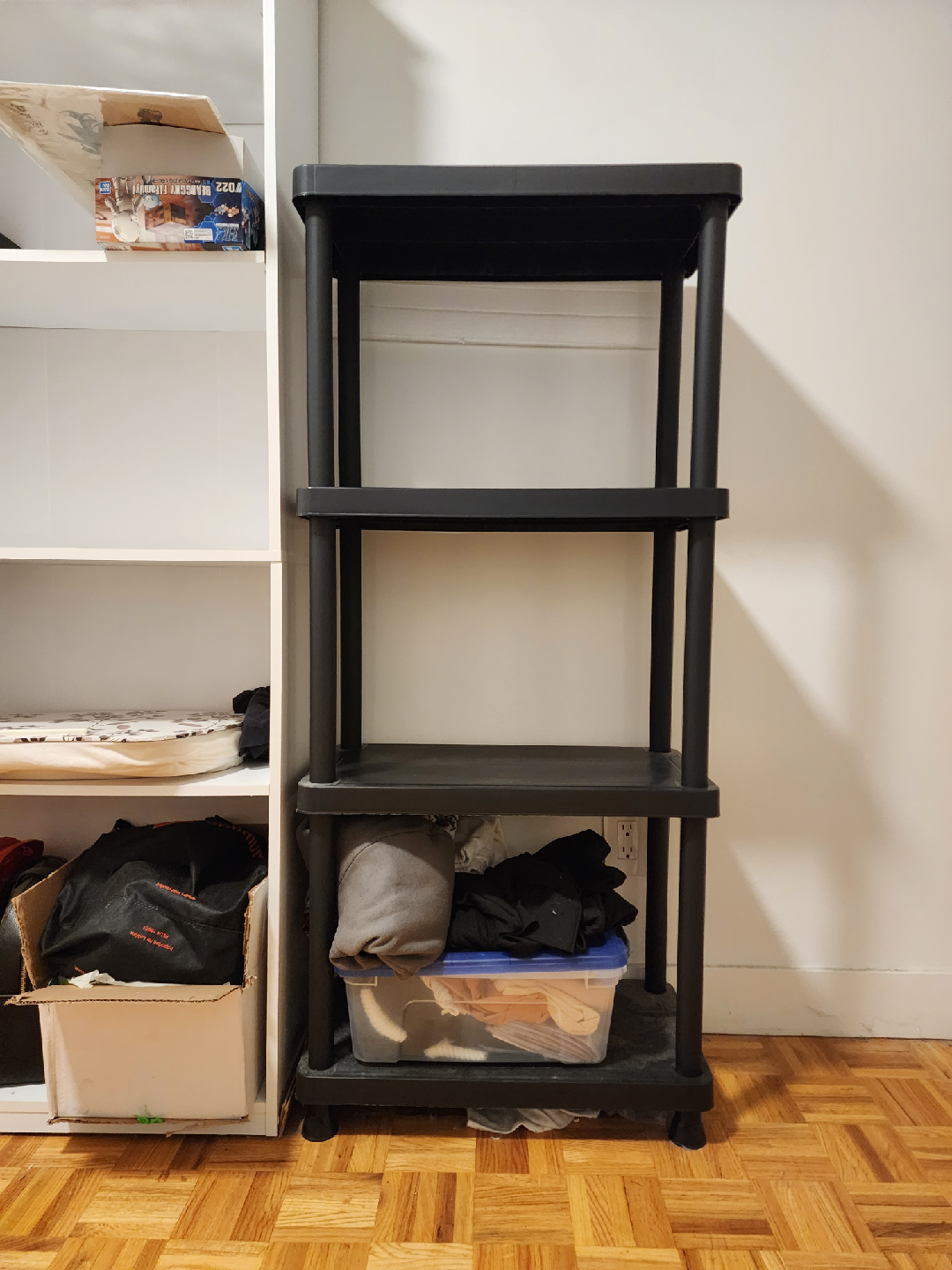 Black 4-Tier Shelf Unit