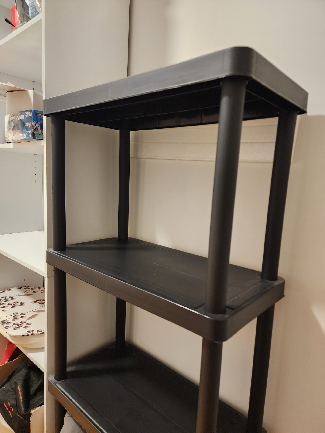 Black 4-Tier Shelf Unit - photo 4