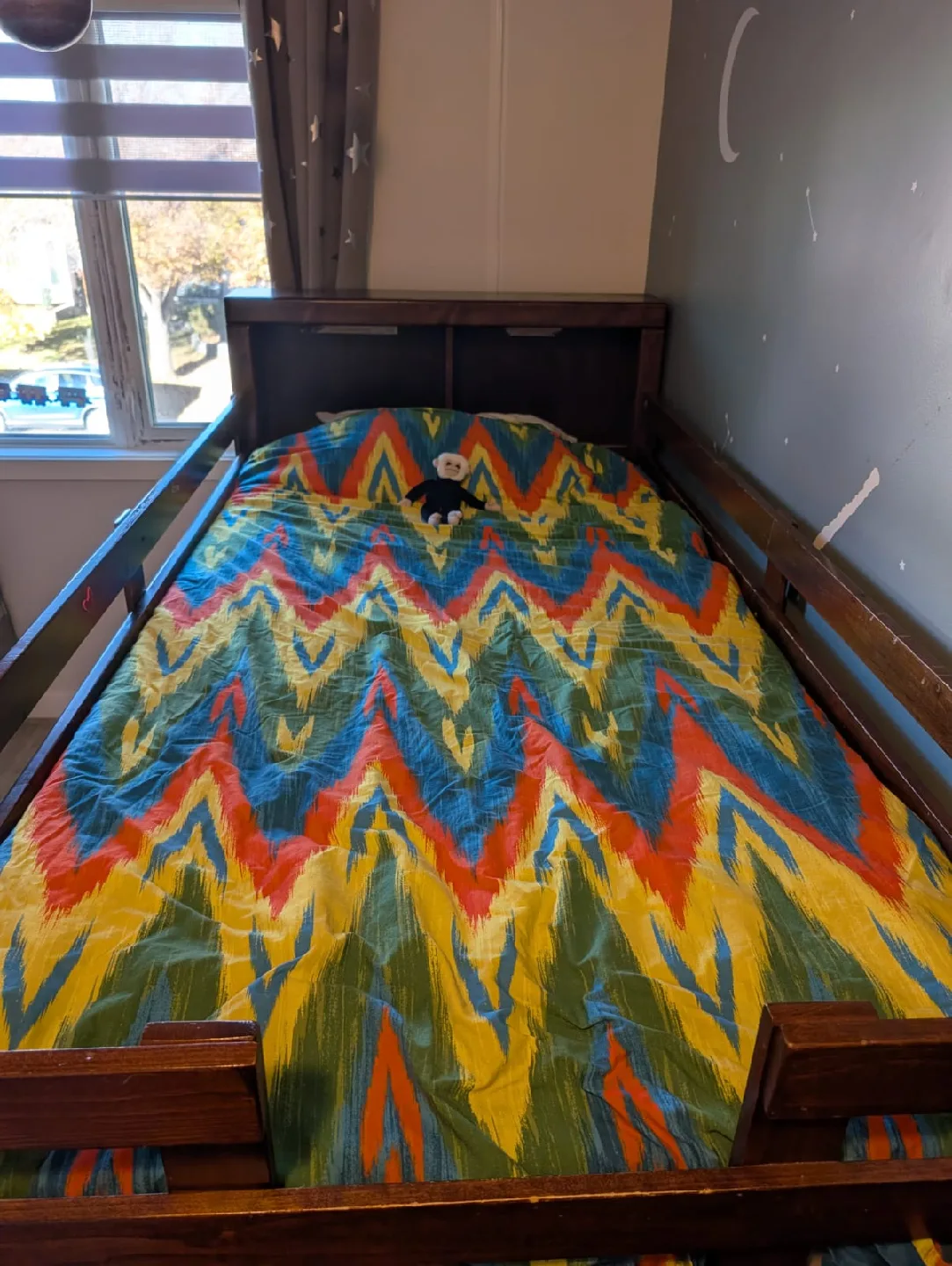 Brown Wood Loft Bed with Stairs image indicator(3)