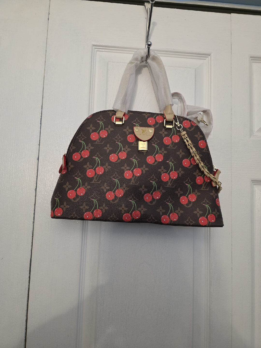 Louis Vuitton Brown Cherry Monogram Handbag