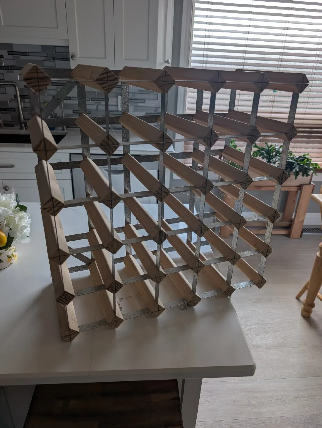 Wooden & Metal Wine Rack image indicator(2)