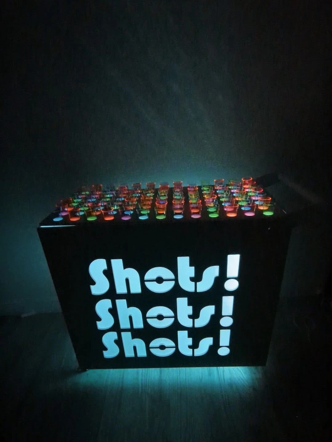 Custom LED Lighted Shot Glass Display Case