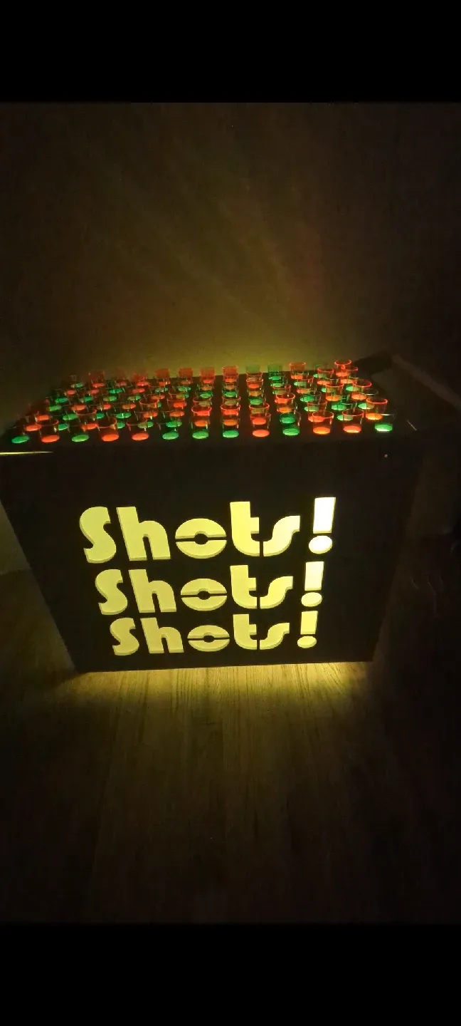 Custom LED Lighted Shot Glass Display Case image indicator(4)