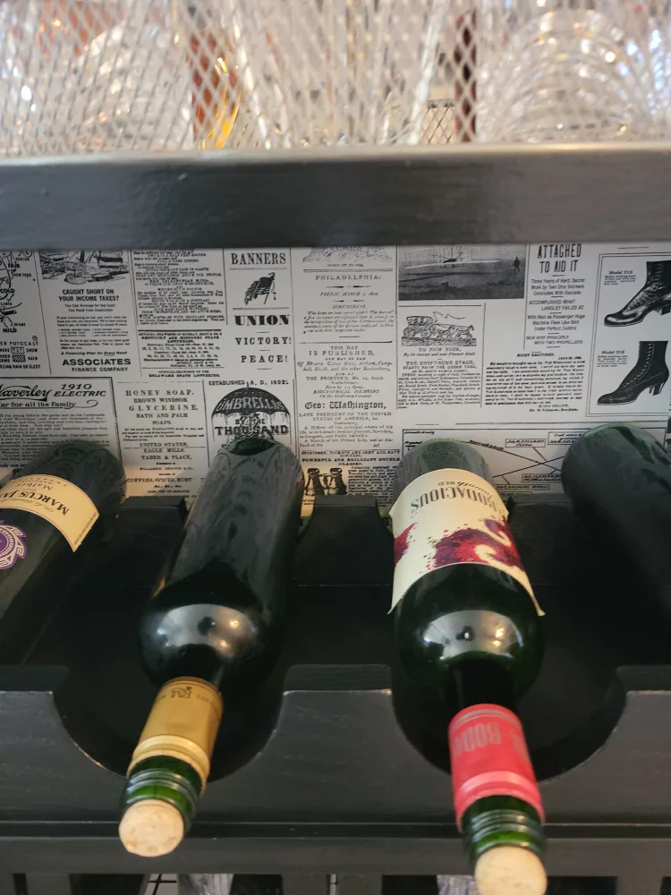 Black Wine Rack/Bar Cabinet image indicator(5)