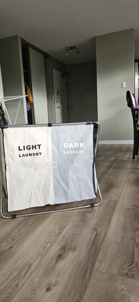Light & Dark Laundry Hamper - photo 2