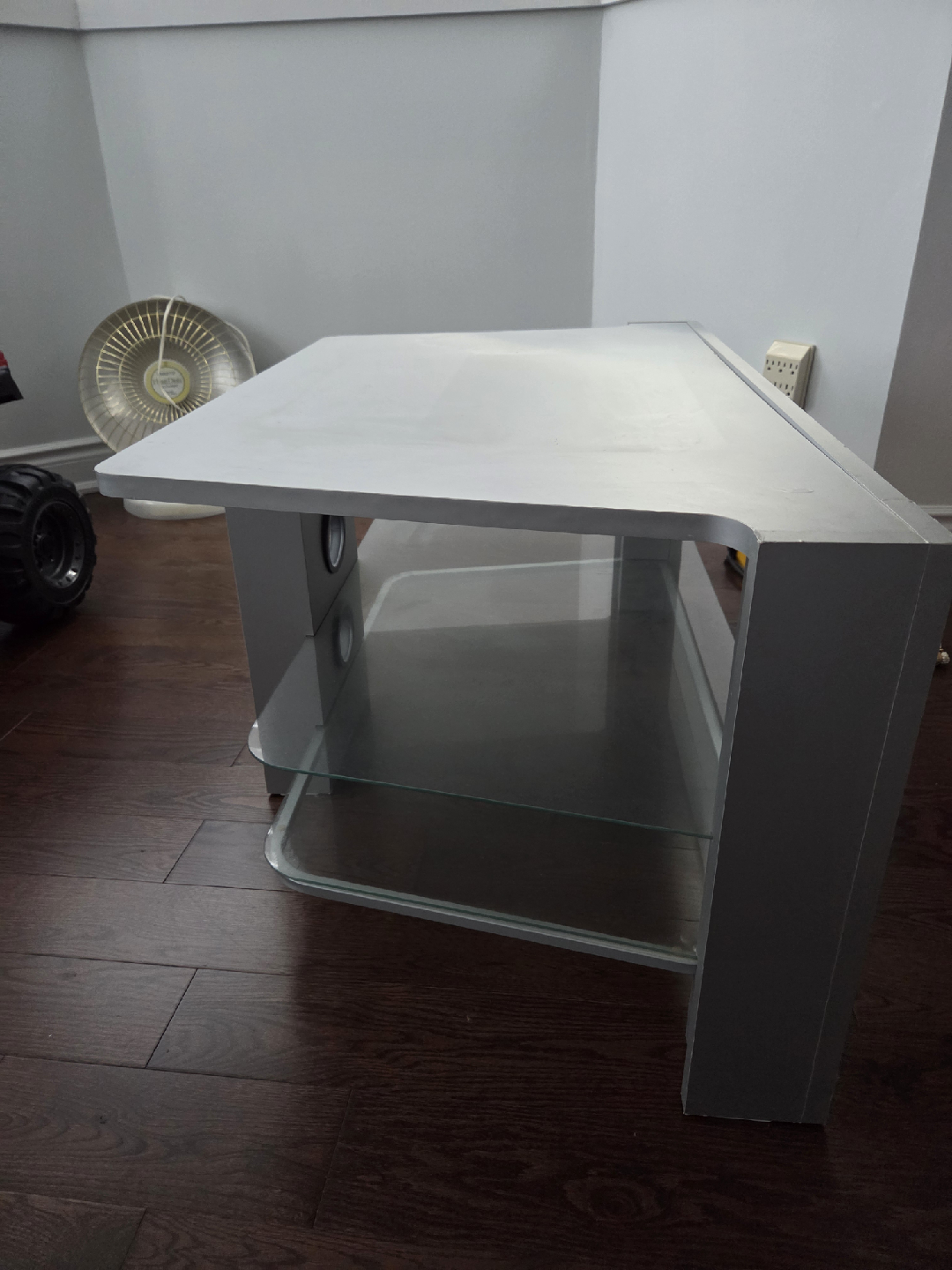 Grey Coffee Table with Glass Shelf - photo 2