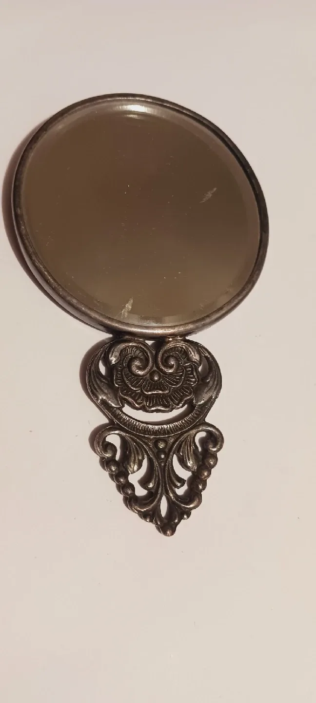 Antique Ornate Hand Held Vanity Mirror image indicator(3)