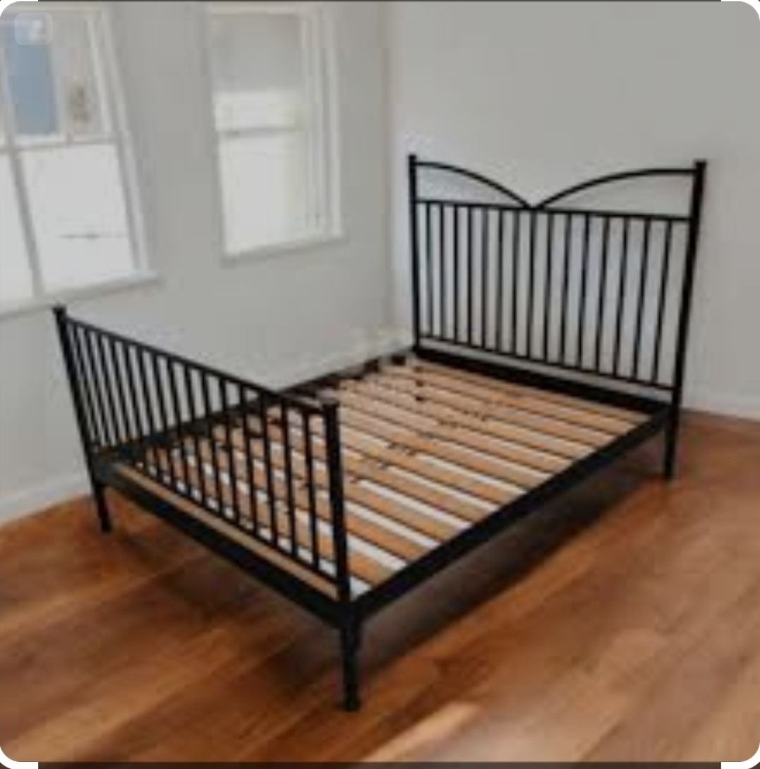 Black Metal Queen Bed Frame
