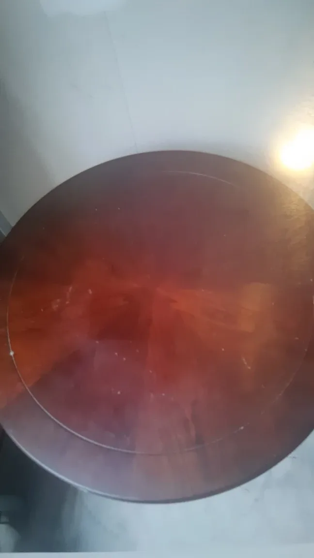 Round Wooden Accent Table image indicator(3)