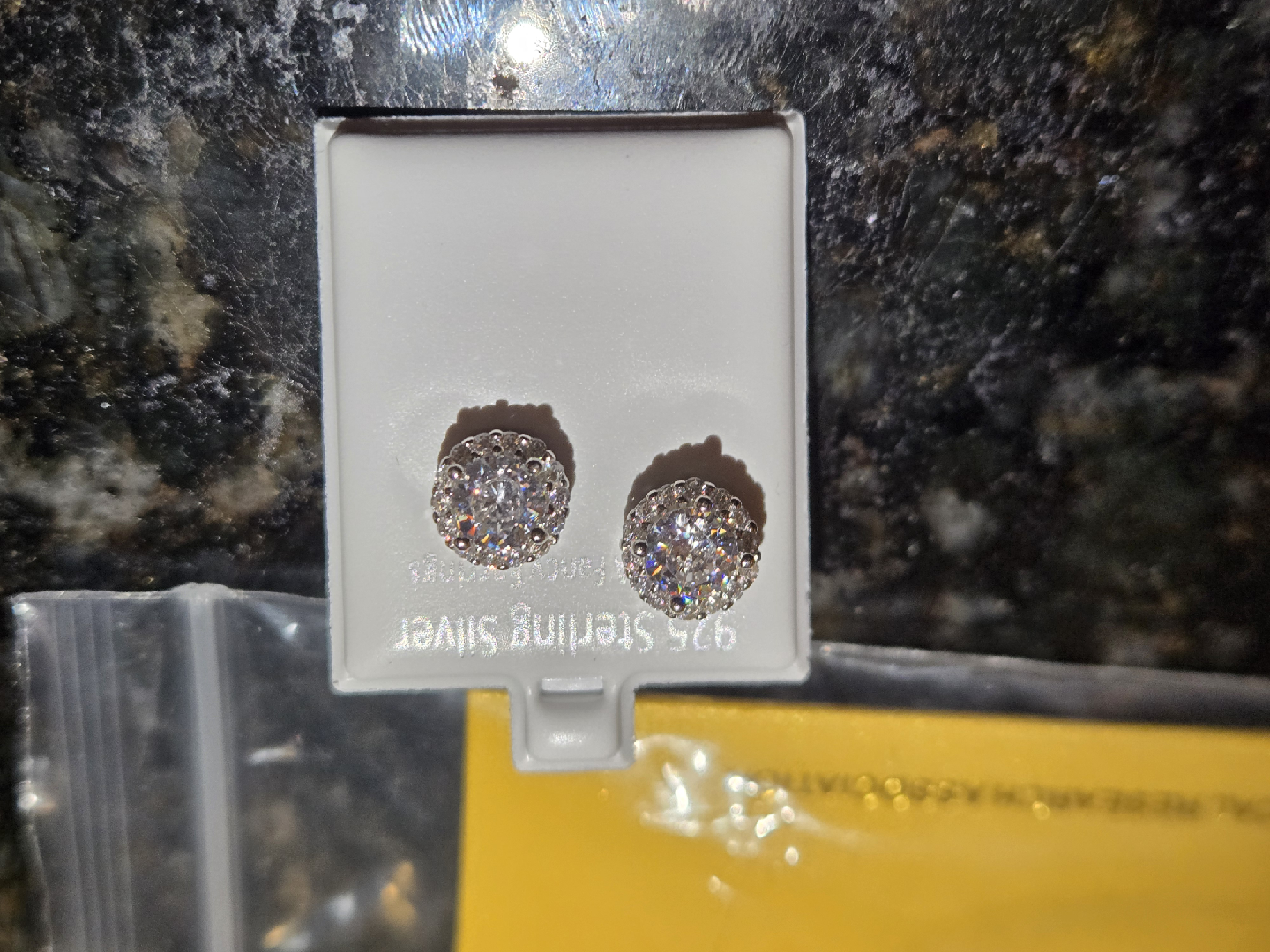 925 Sterling Silver Moissanite Fancy Earrings - New! - photo 3