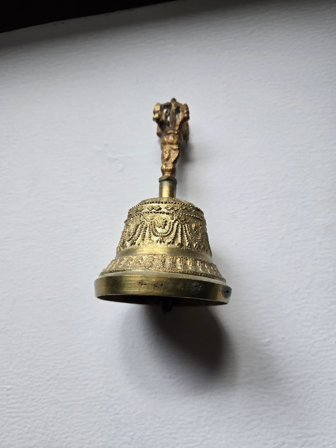 Brass Tibetan Dharma Handbell image indicator(2)