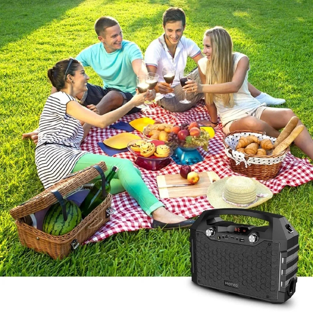 HOTEC Portable Karaoke Speaker w/ Microphone image indicator(4)