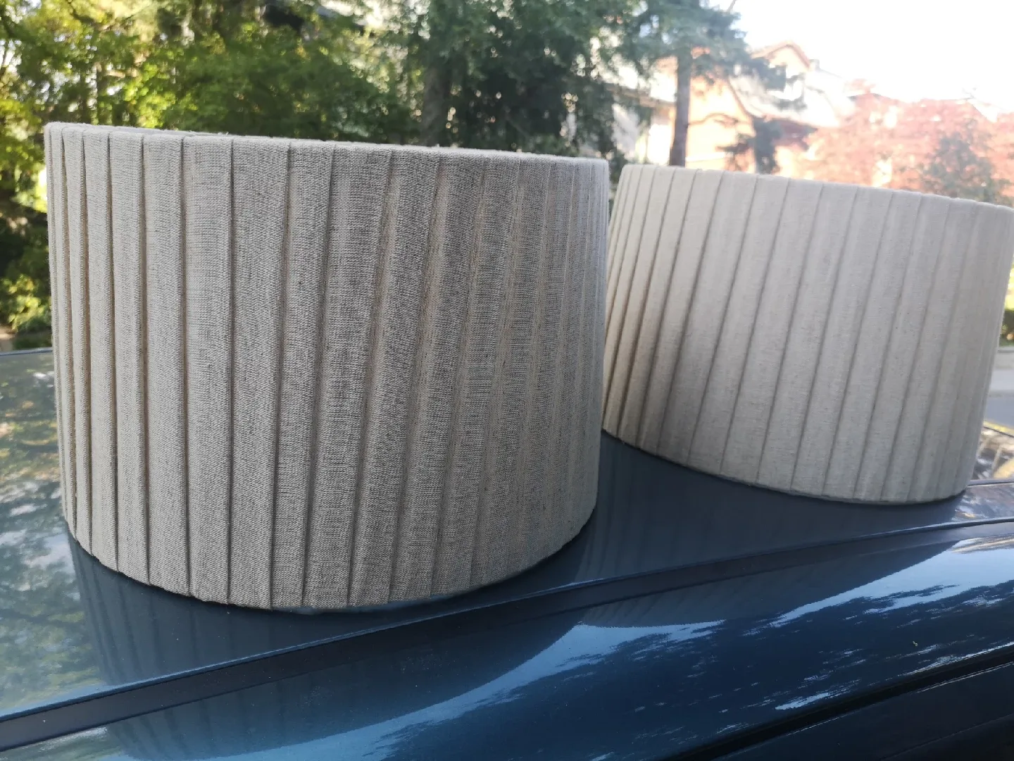 Pair of Beige Pleated Lamp Shades image indicator(4)