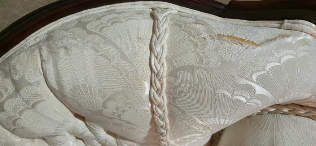 Antique Style Sofa and Loveseat Set - Cream image indicator(6)