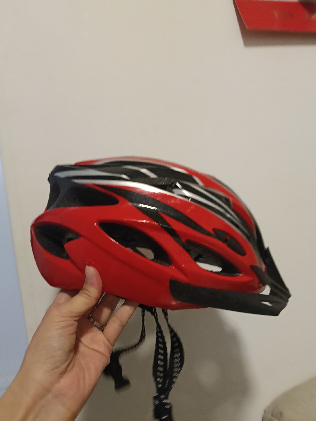 Red and Black Adult Bike Helmet
