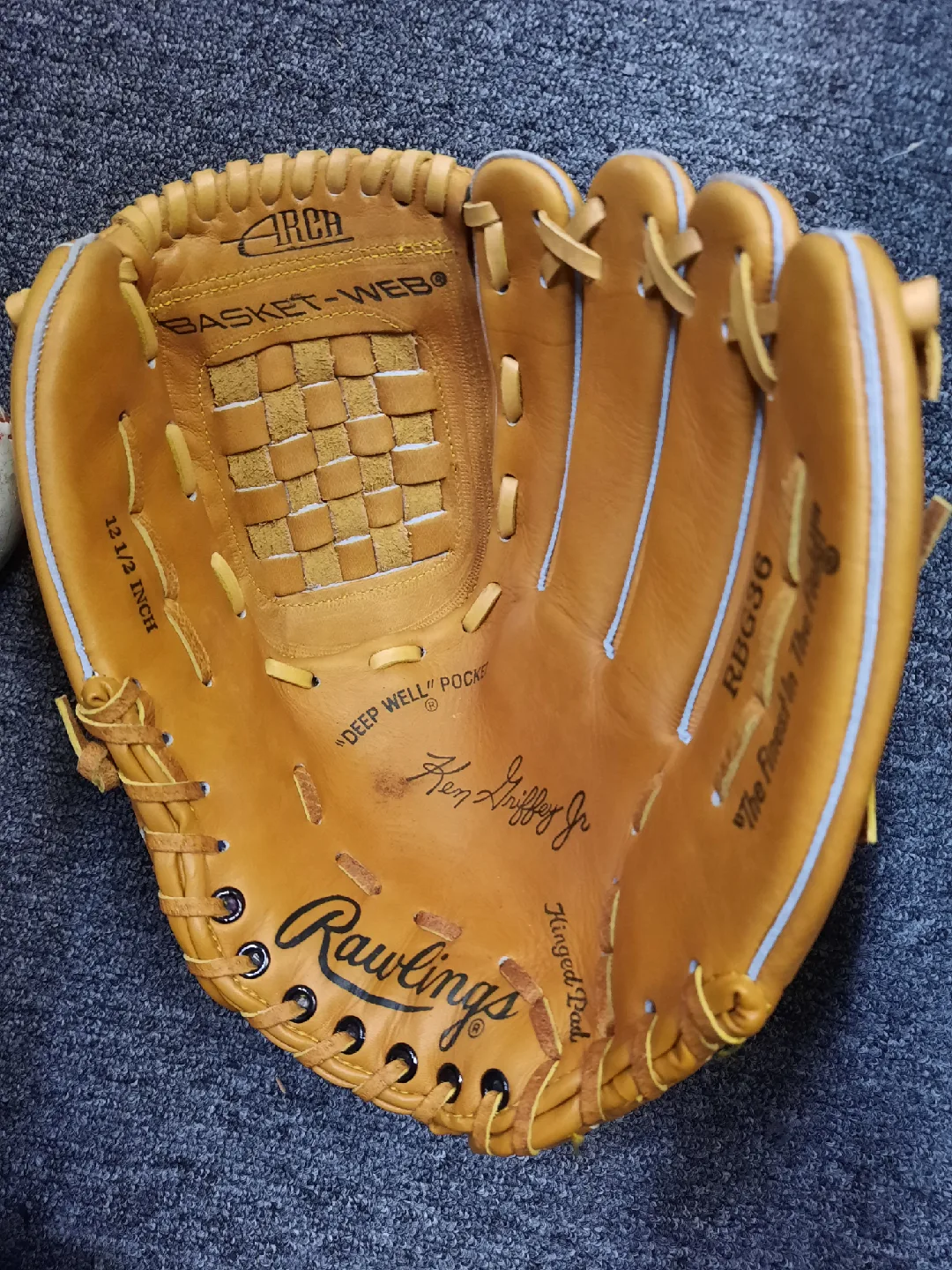Rawlings Ken Griffey Jr. RBG36 Baseball Glove 12 1/2" image indicator(2)