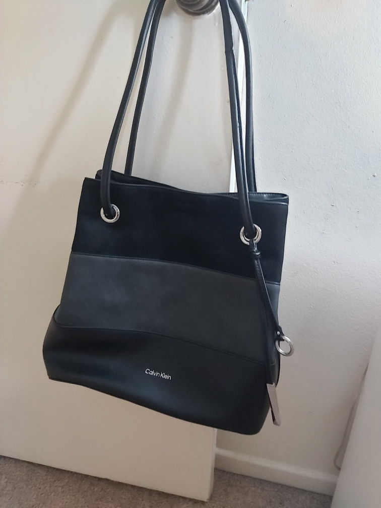 Calvin Klein Black Tote Bag with Pouch