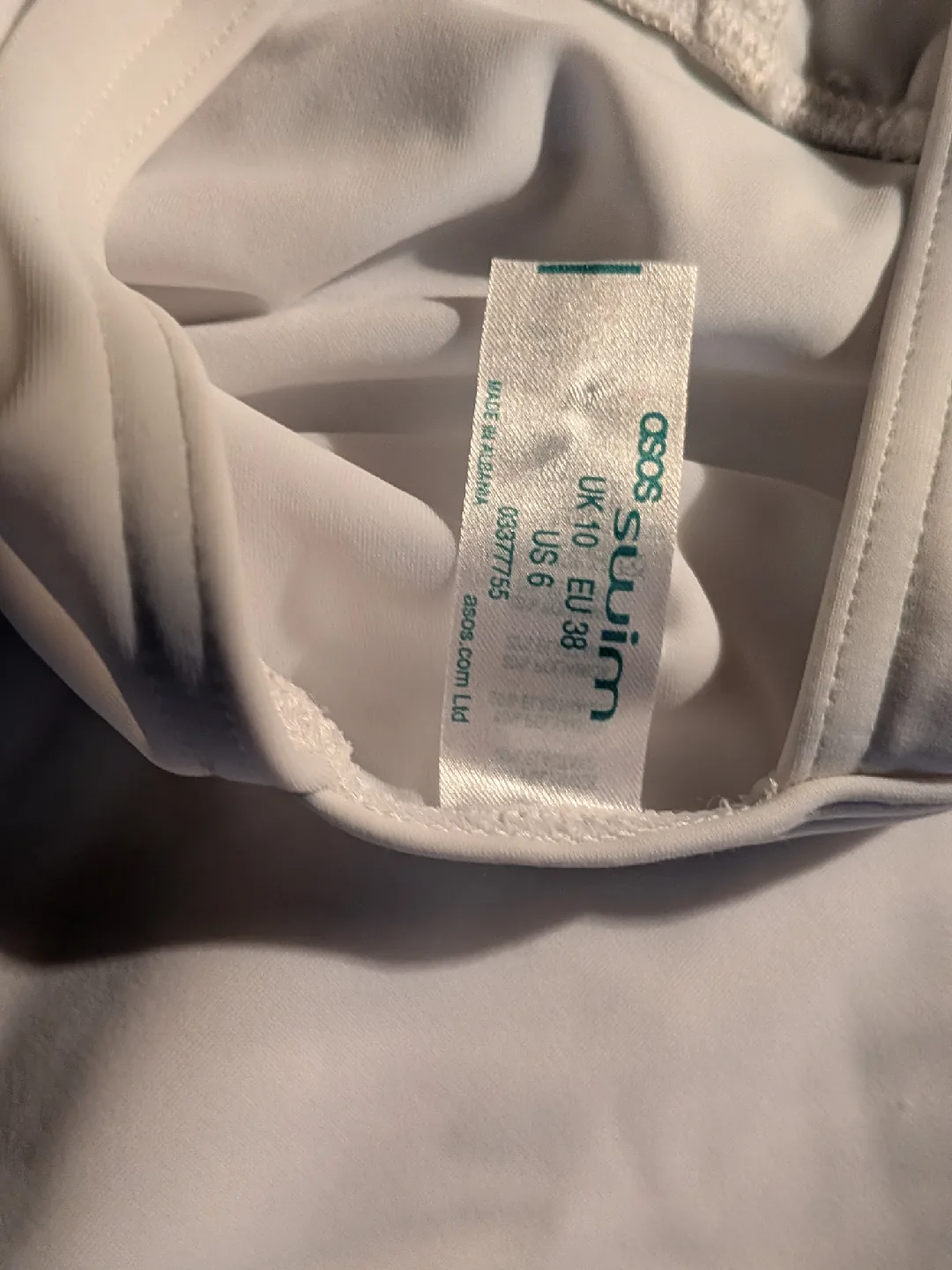 ASOS Swim White One Piece - Size 6 image indicator(3)